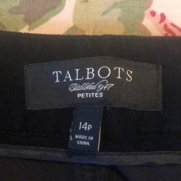 TALBOTS Size 14 P HERITAGE Stretch Velvet FlatFront 
NO Pocket Side-Zip Slimming - Picture 8 of 13